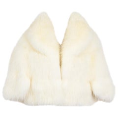 Vintage white fox fur short cape at 1stDibs | short white cape