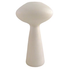 Vintage White Frosted Glass Mushroom Lamp