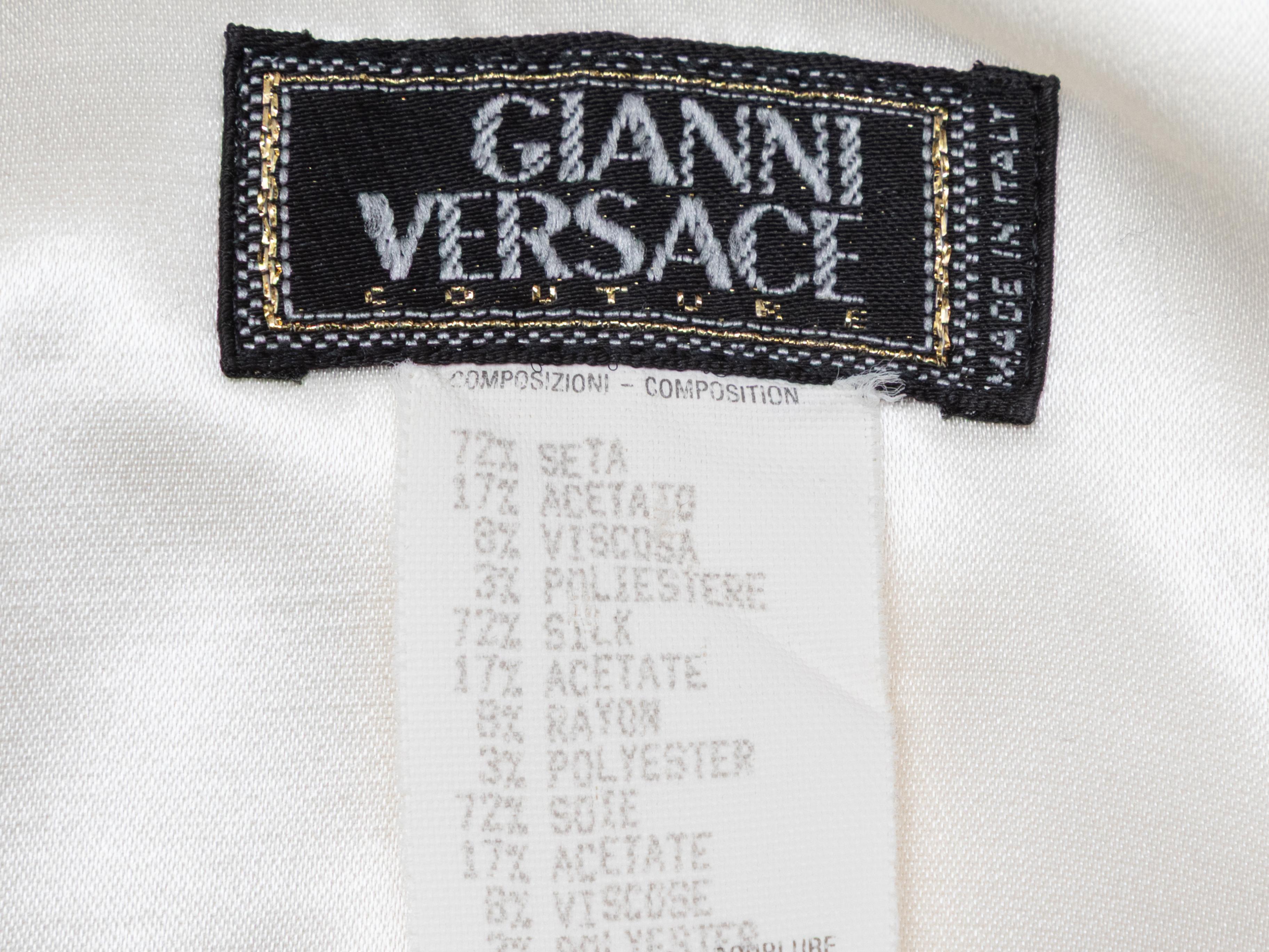 Women's Vintage White Gianni Versace Couture 1990s Silk Gown Size US S For Sale