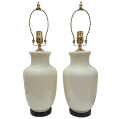 Vintage White Glass Lamps
