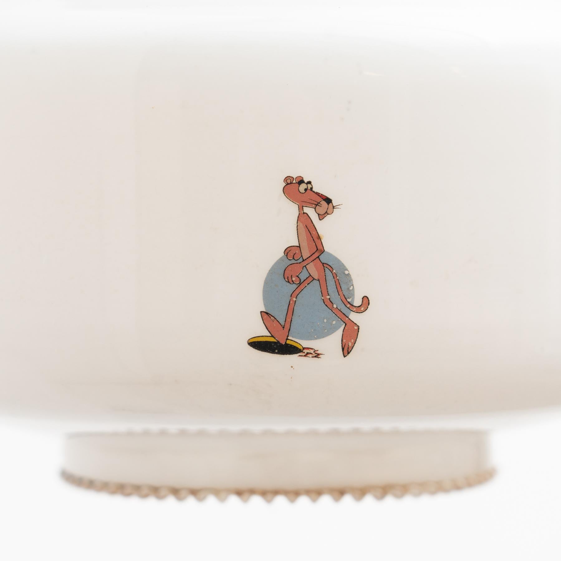 Vintage White Glass 'Pink Panther' Ceiling Lamp, circa 1960 For Sale 1