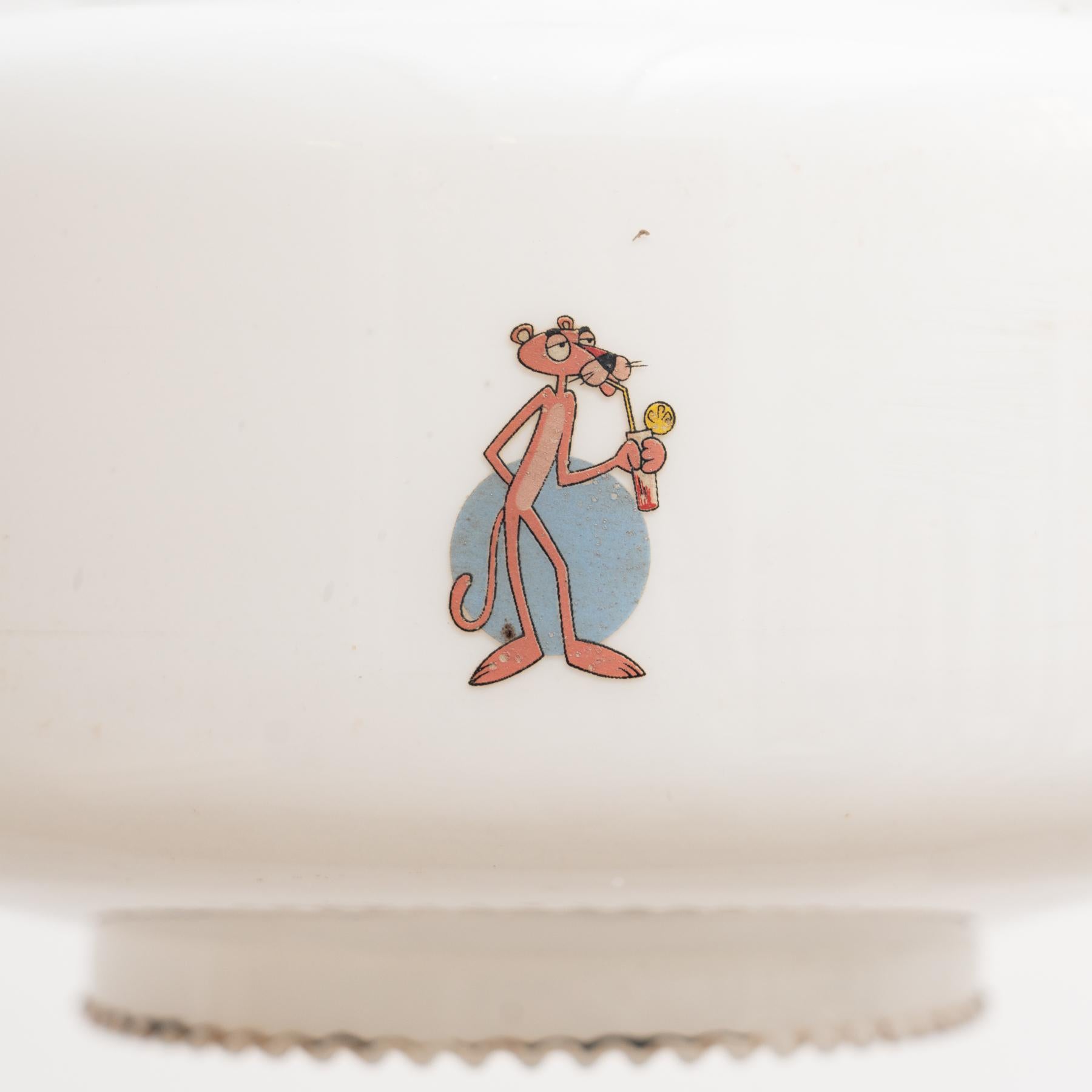 Vintage White Glass 'Pink Panther' Ceiling Lamp, circa 1960 For Sale 7