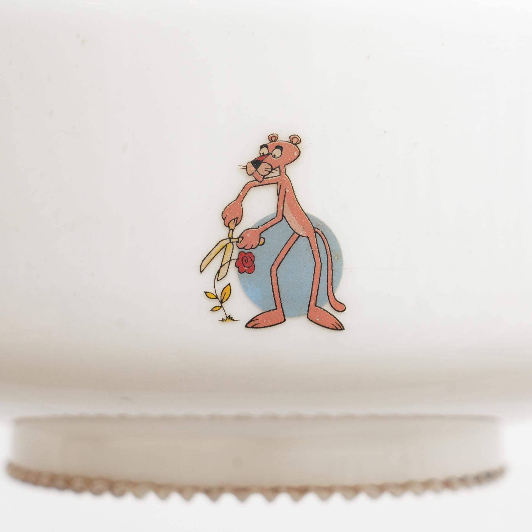 Deckenlampe 'Pink Panther' aus Weißglas, um 1960 im Angebot 1