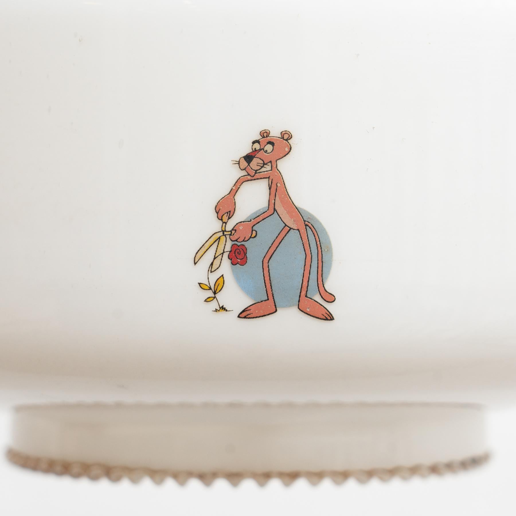 Mid-20th Century Vintage White Glass 'Pink Panther' Ceiling Lamp, circa 1960 For Sale