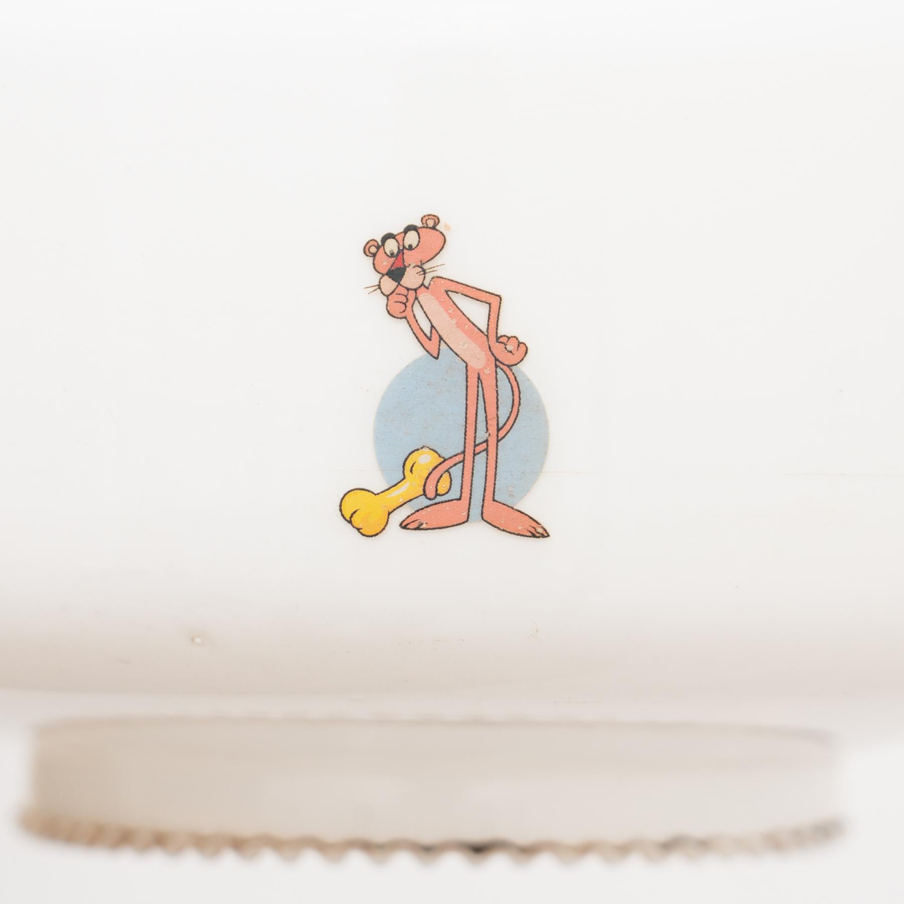 Metal Vintage White Glass 'Pink Panther' Ceiling Lamp, circa 1960 For Sale
