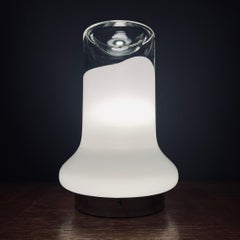 Vintage Murano Glass Table Lamp by Roberto Pamio for Leucos Italy 1970s
