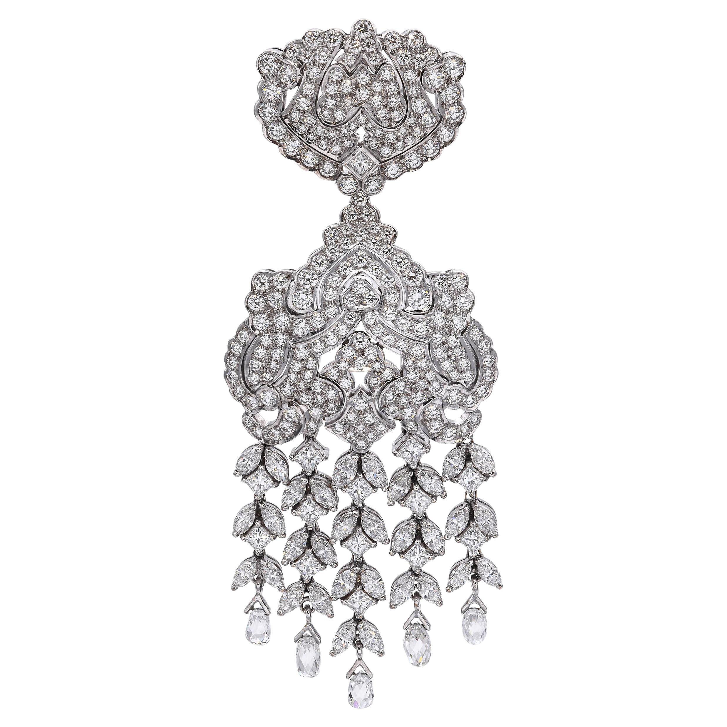 Vintage White Gold 7.75ct Diamond Pendant in vendita
