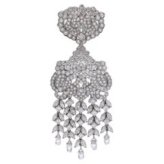 Vintage White Gold 7.75ct Diamond Pendant