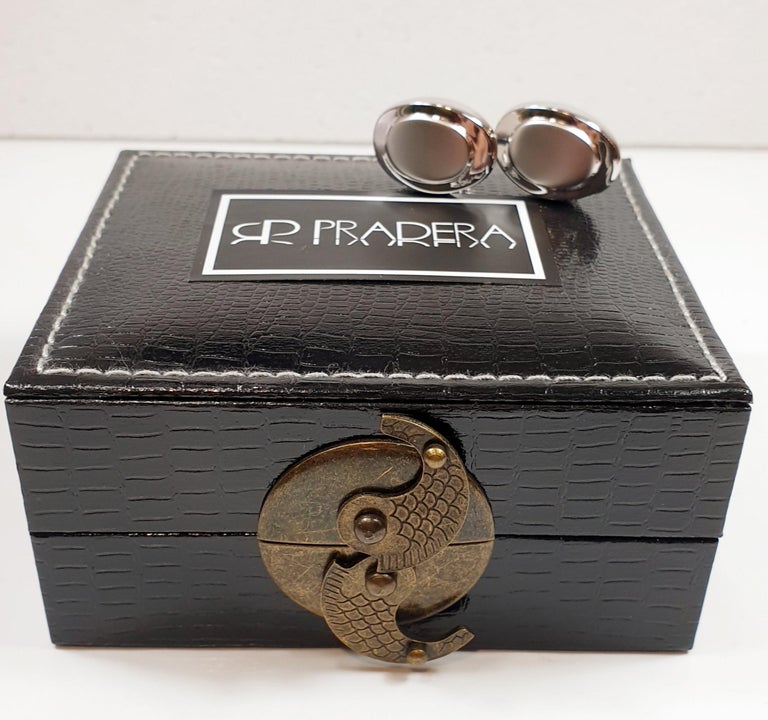 Matiste White/Silver Cufflinks