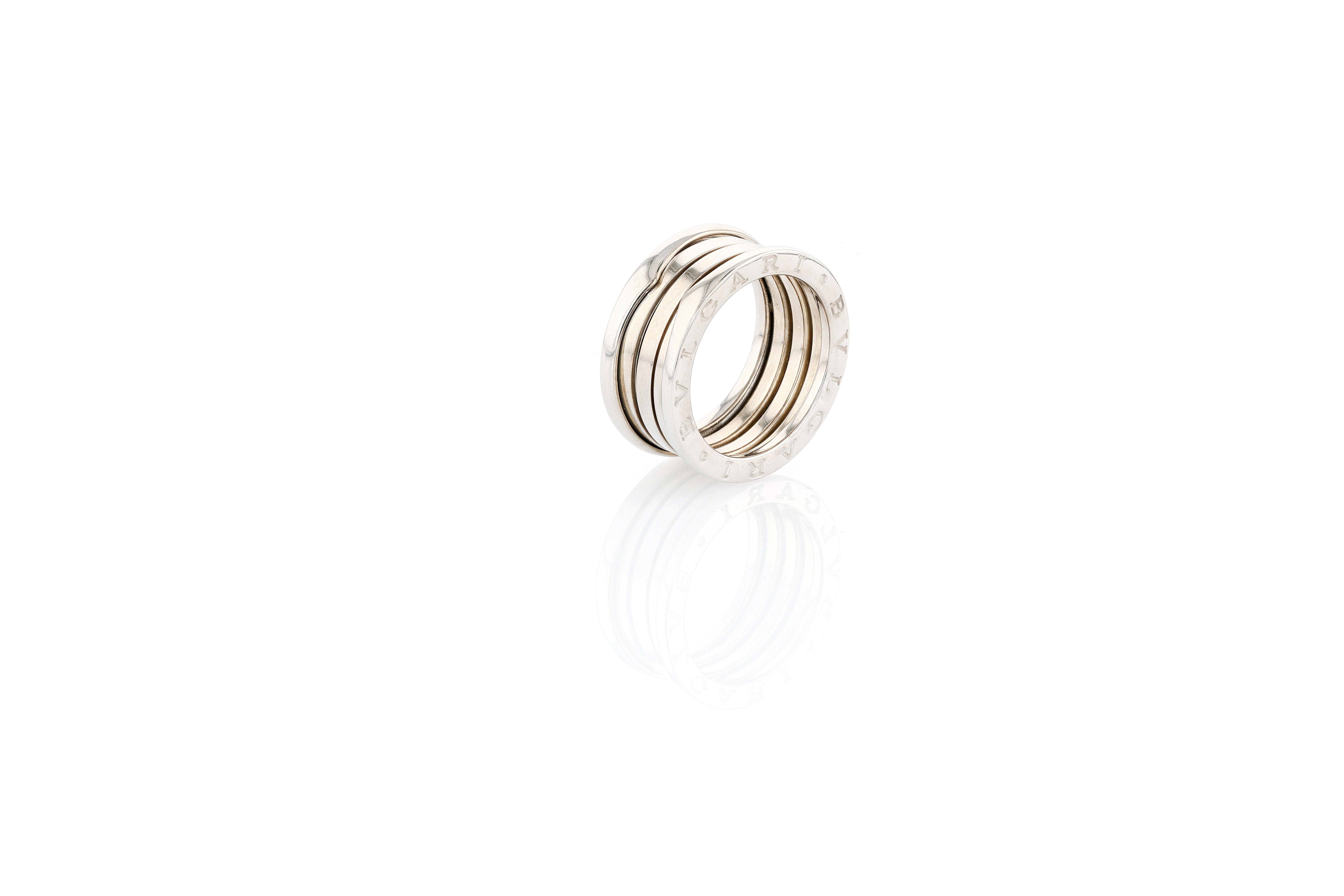 Contemporary Vintage White Gold Bulgari B-Zero Ring