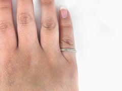 Vintage White Gold Floral Band, L’Amour, Size 5.25