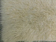 Vintage White Greek Flokati Wool Carpet