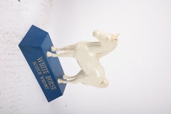 Vintage White Horse Whisky Statue Scotch Pub Advertising Bar