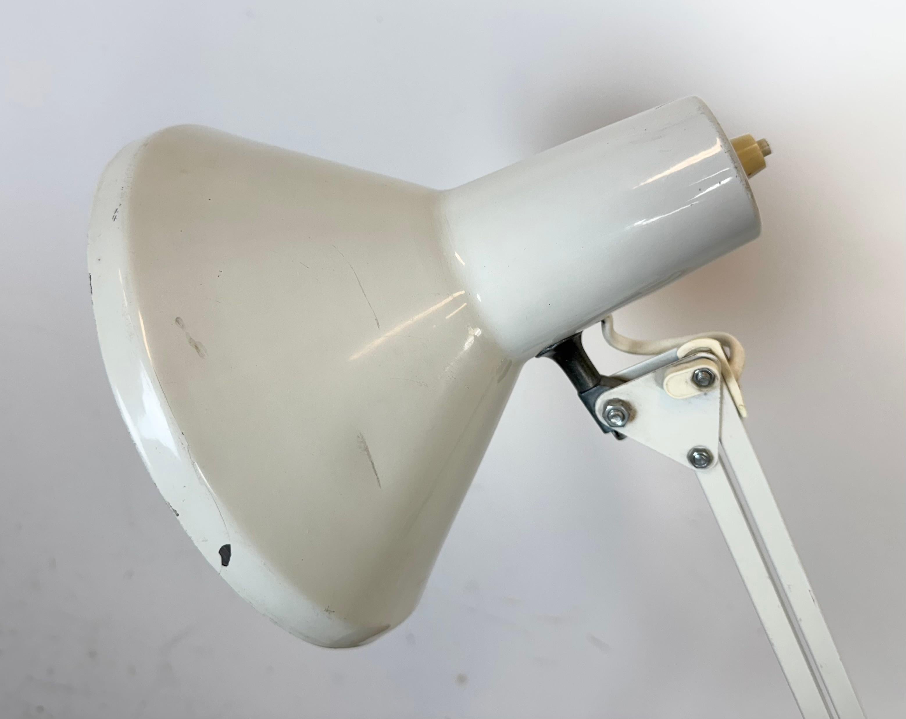 Lampada da tavolo vintage White Italian Architect, anni '70 in vendita 5