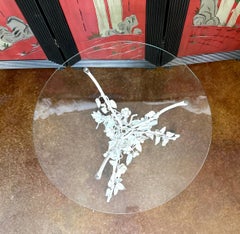 Vintage White Italian Tole Side Table