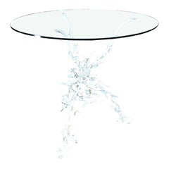 Vintage White Italian Tole Side Table