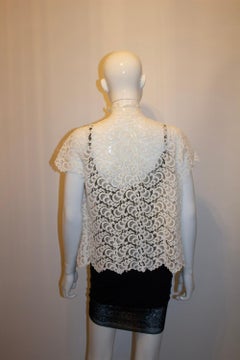 Vintage White Lace Blouse
