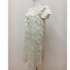 Vintage White Lasercut Lace Mini Dress 1960s