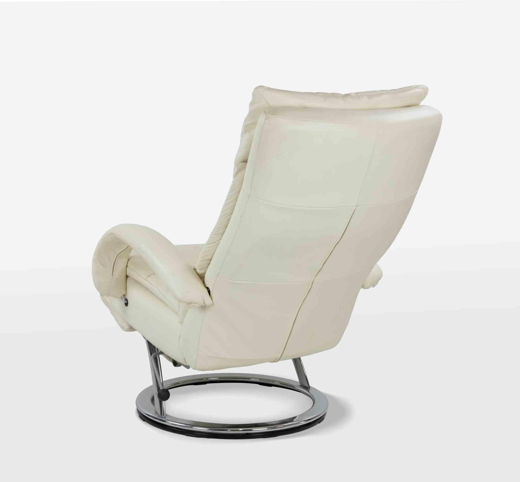 Late 20th Century Vintage White Leather Chaise Longue Mod. Cortina, 1990s For Sale