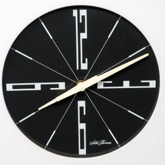 Vintage White Lucite Vision Pendulum Wall Clock by Seth Thomas