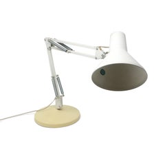 Vintage White Luxo Articulating Desk Lamp