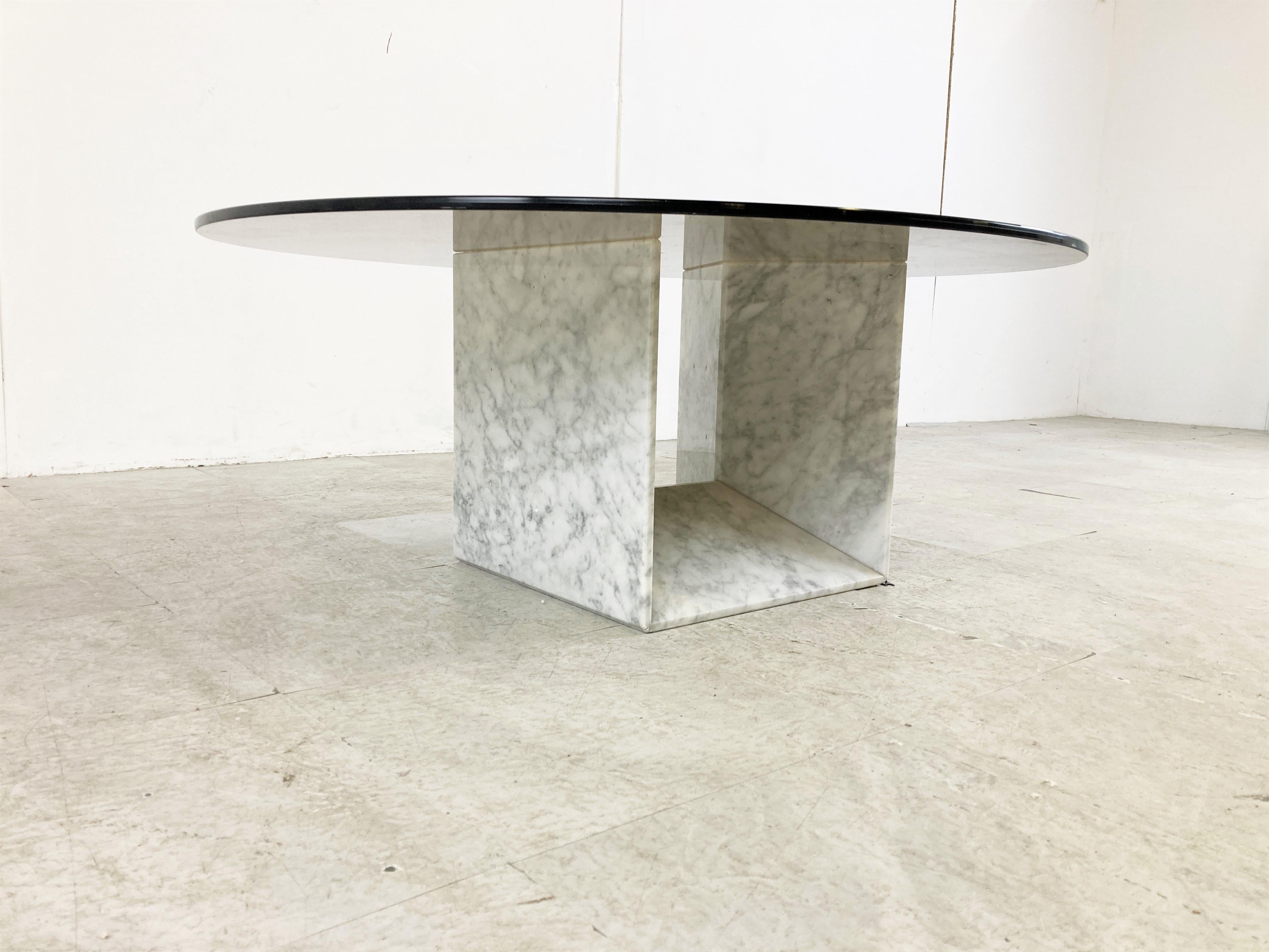 Vintage White Marble Coffee Table, 1970s 6