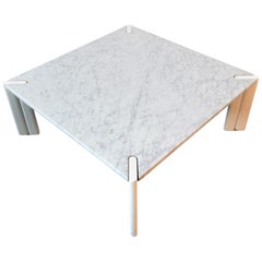 Vintage White Marble Coffee Table