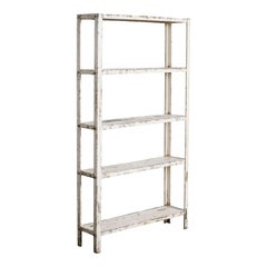 Vintage White Metal Shelf