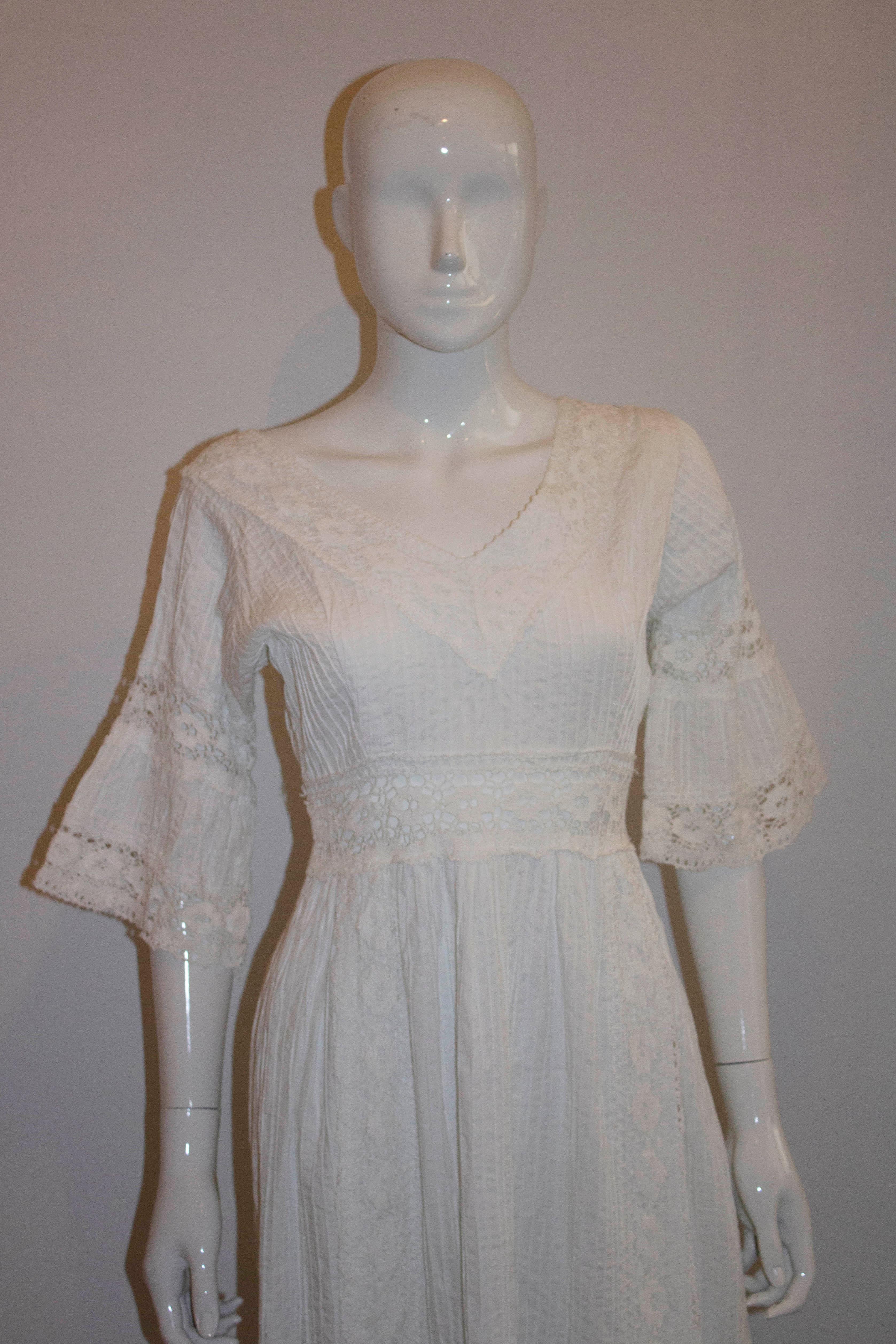 vintage white evening gown