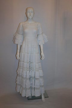 Robe de mariée vintage blanche Mexicana / Robe blanche