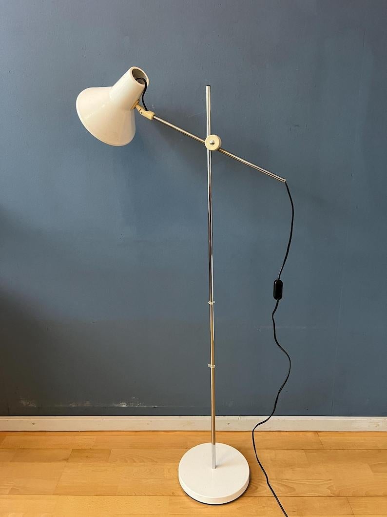 XX secolo Lampada da terra regolabile vintage di metà secolo, Whiting, anni '70 in vendita