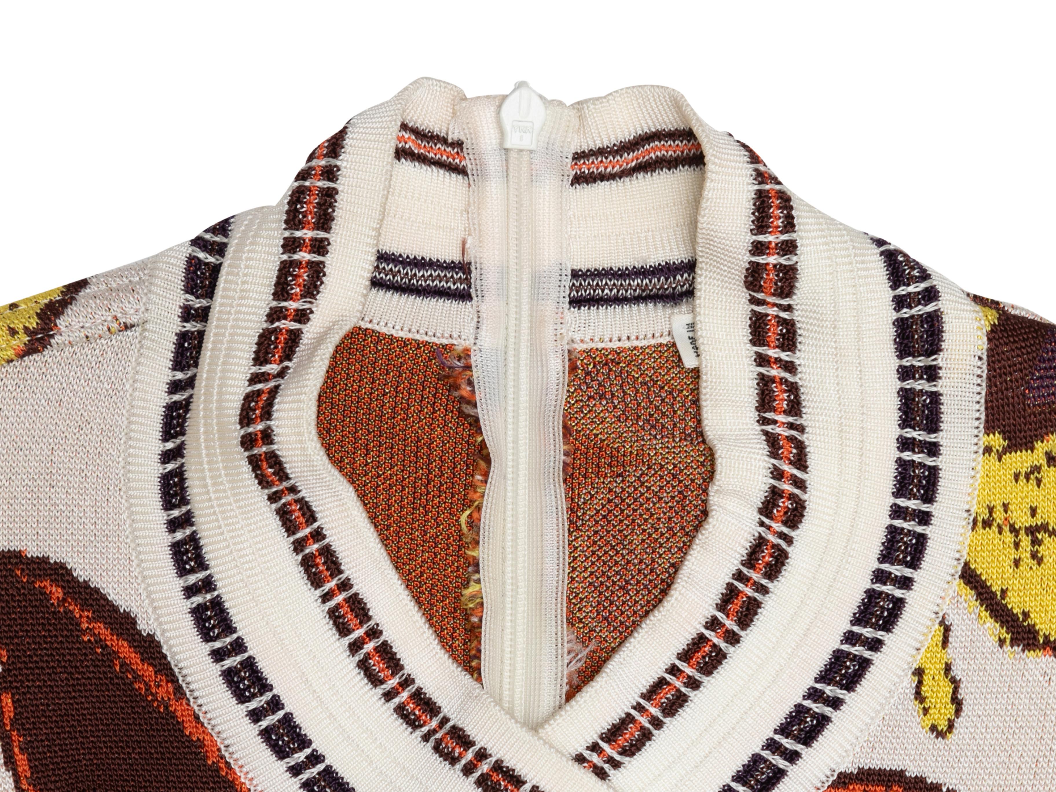 Women's Vintage White & Multicolor Alaia Fall/Winter 1991 Butterfly Bodysuit