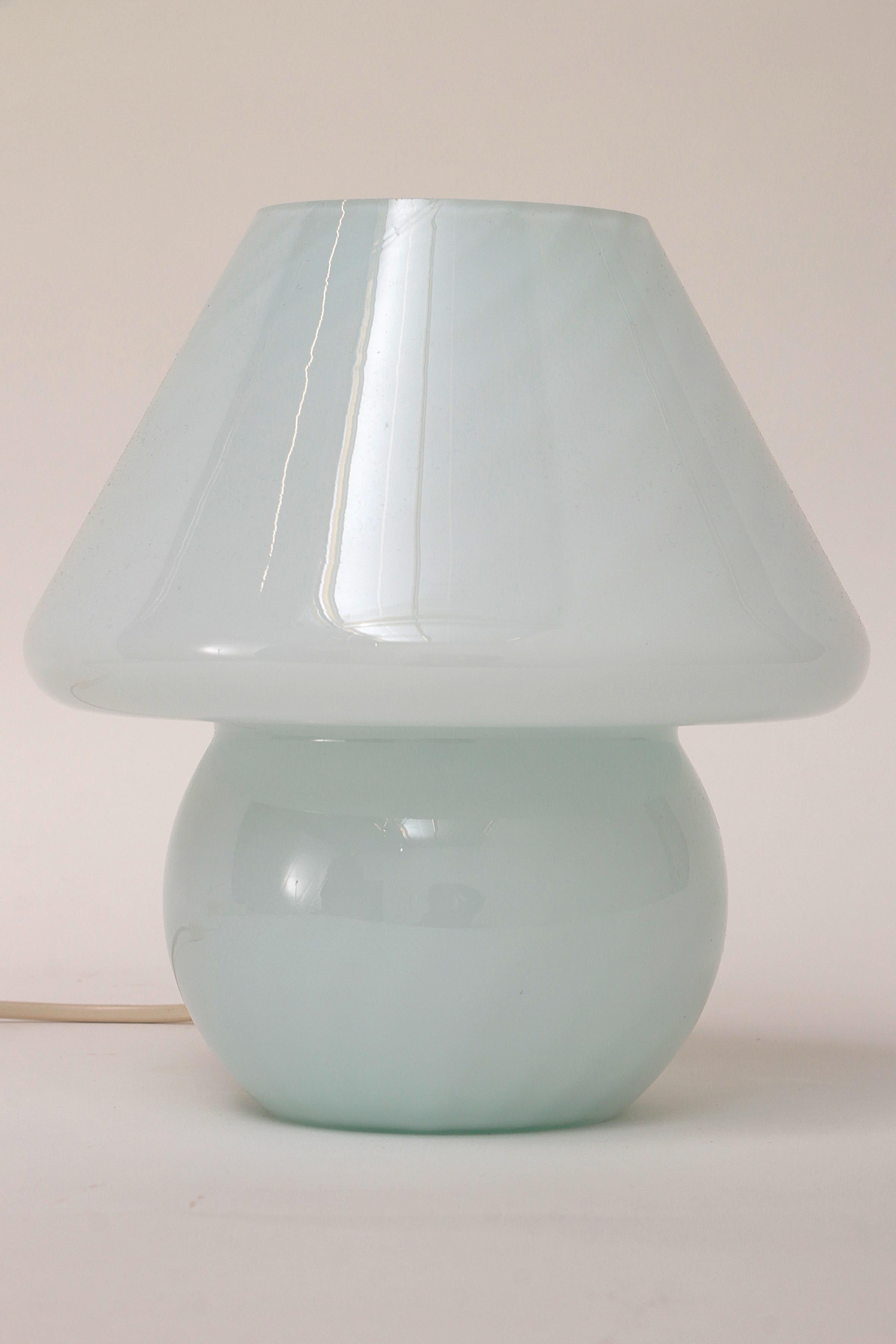 Mid-20th Century Vintage White Mushroom Lamp by Glashutte, 1960, Germany