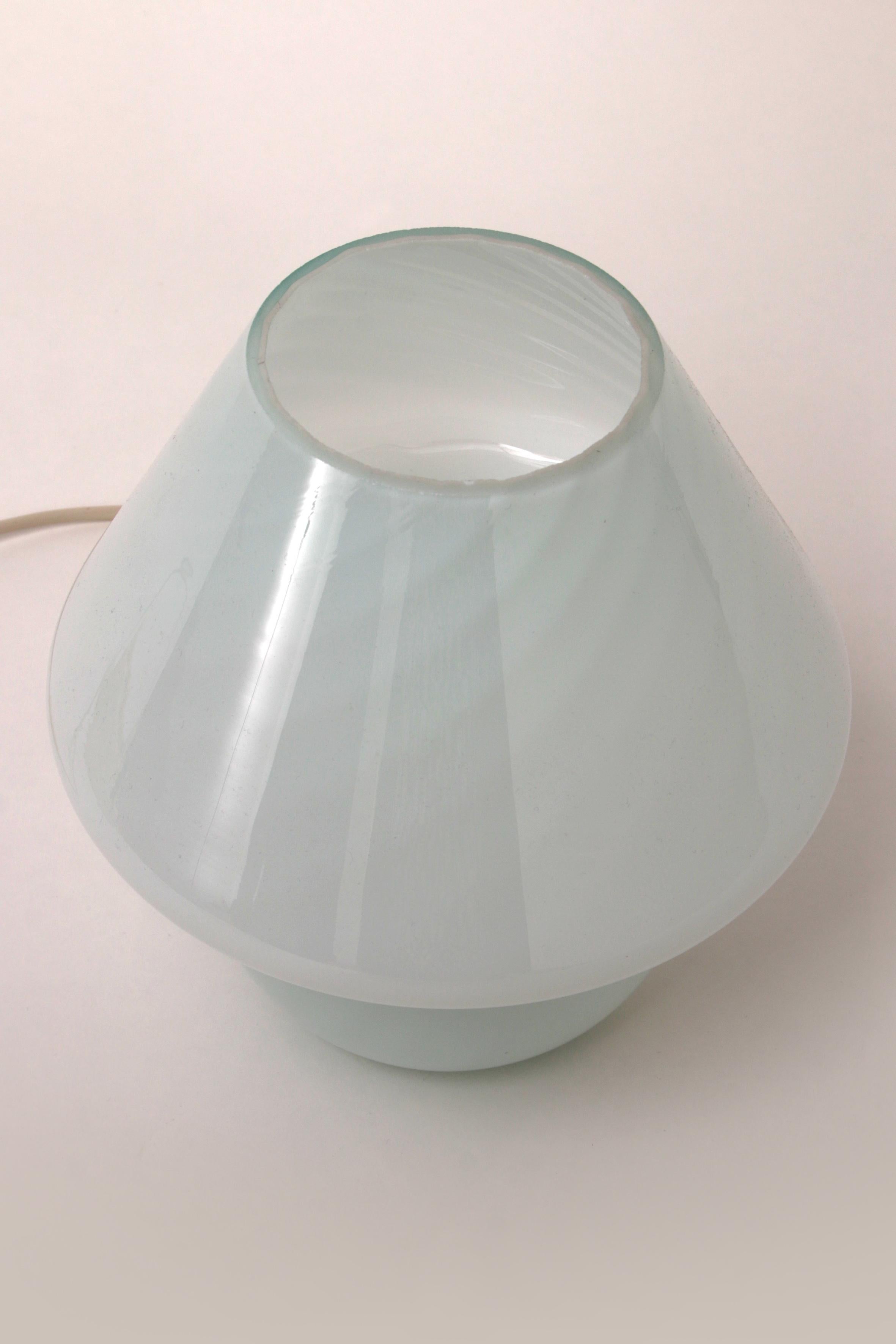 Vintage White Mushroom Lamp by Glashutte, 1960, Germany 1