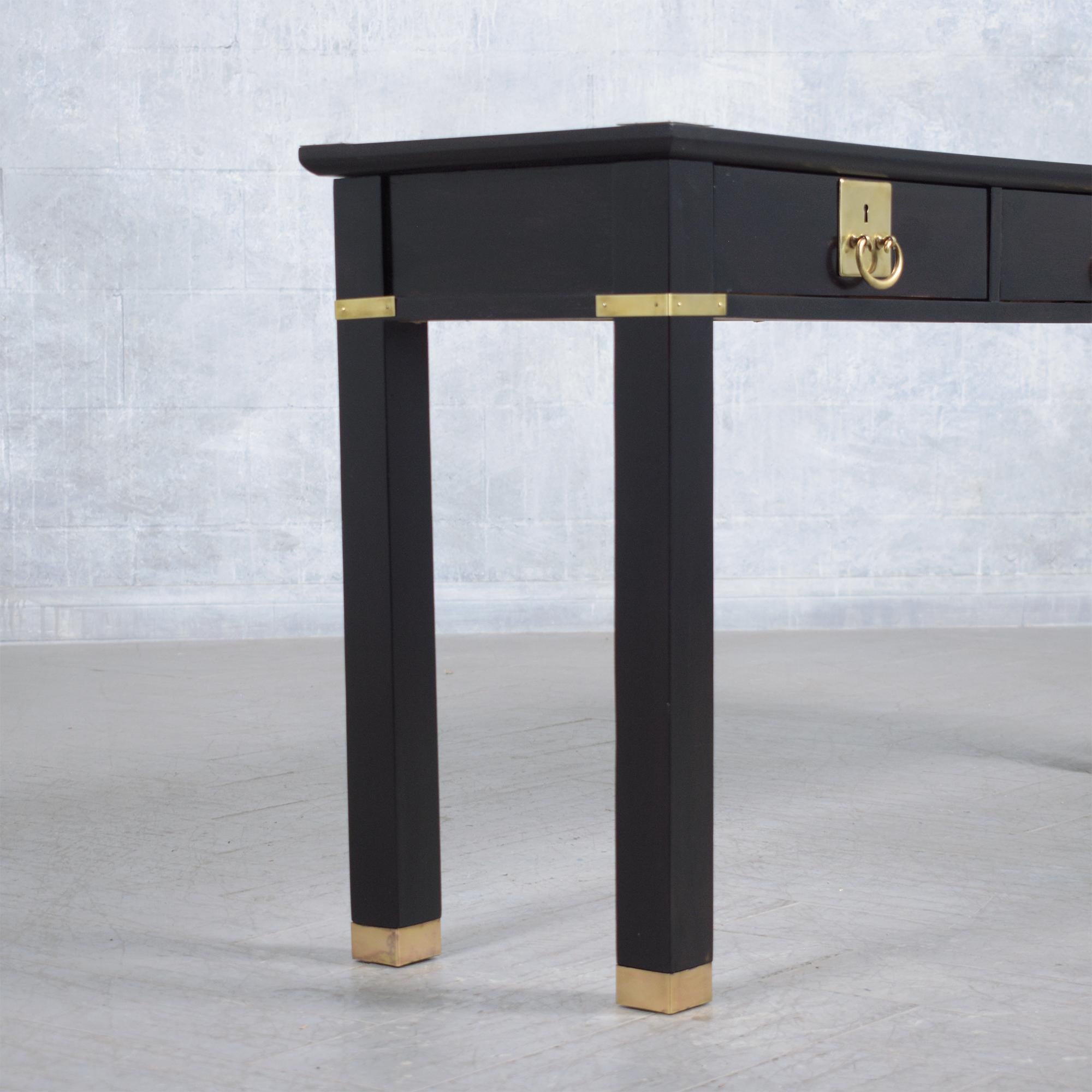Late 20th Century Vintage White Oak Console Table: Timeless Elegance & Craftsmanship For Sale