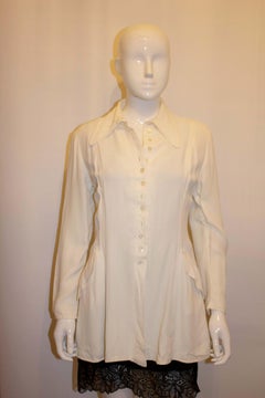 Vintage White Ossie Clark  Moss Crepe Jacket