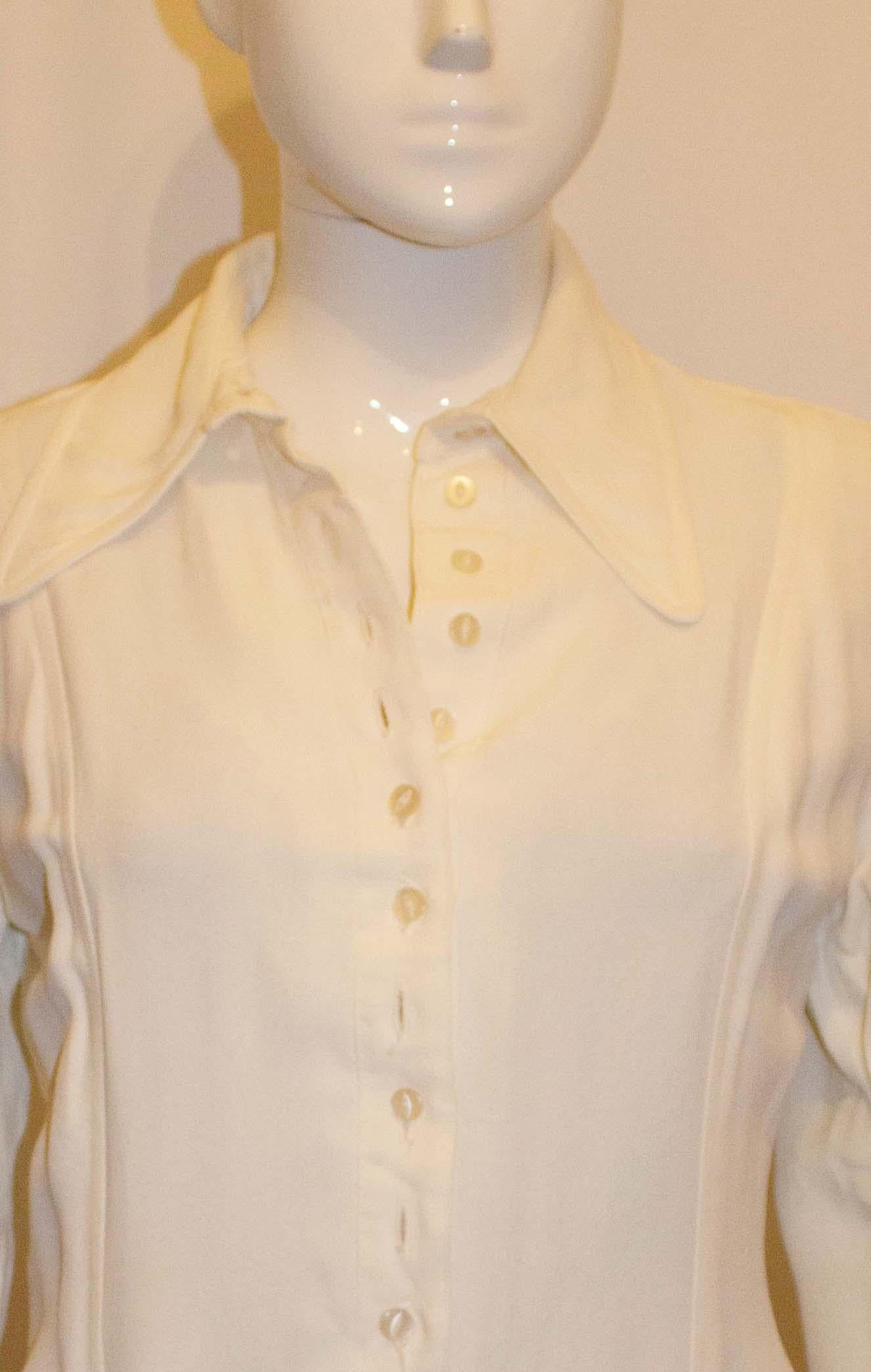 Vintage White Ossie Clark  Moss Crepe Jacket 1