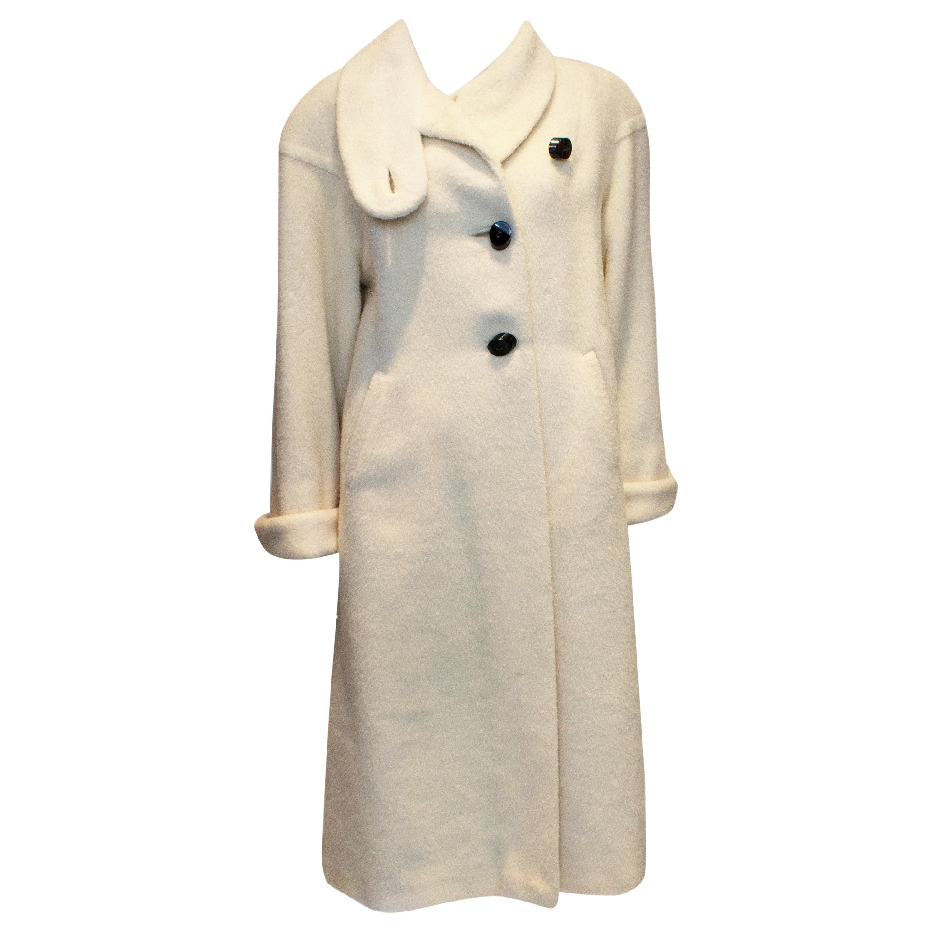 Cappotto oversize bianco vintage