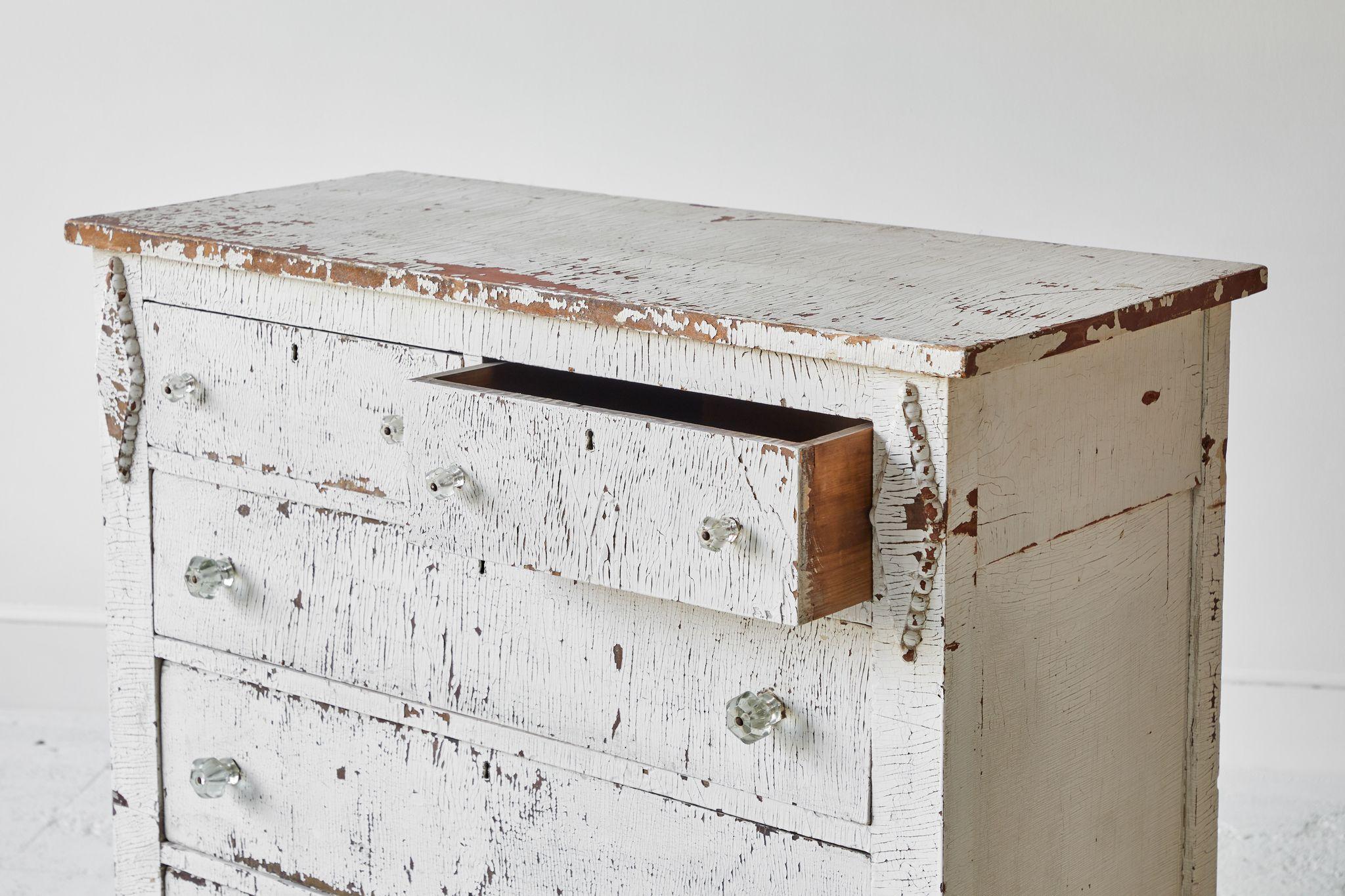 20th Century Vintage White Painted Chest of Drawers
