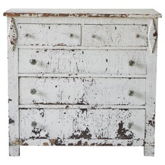 Antique White Painted Chest of Drawers