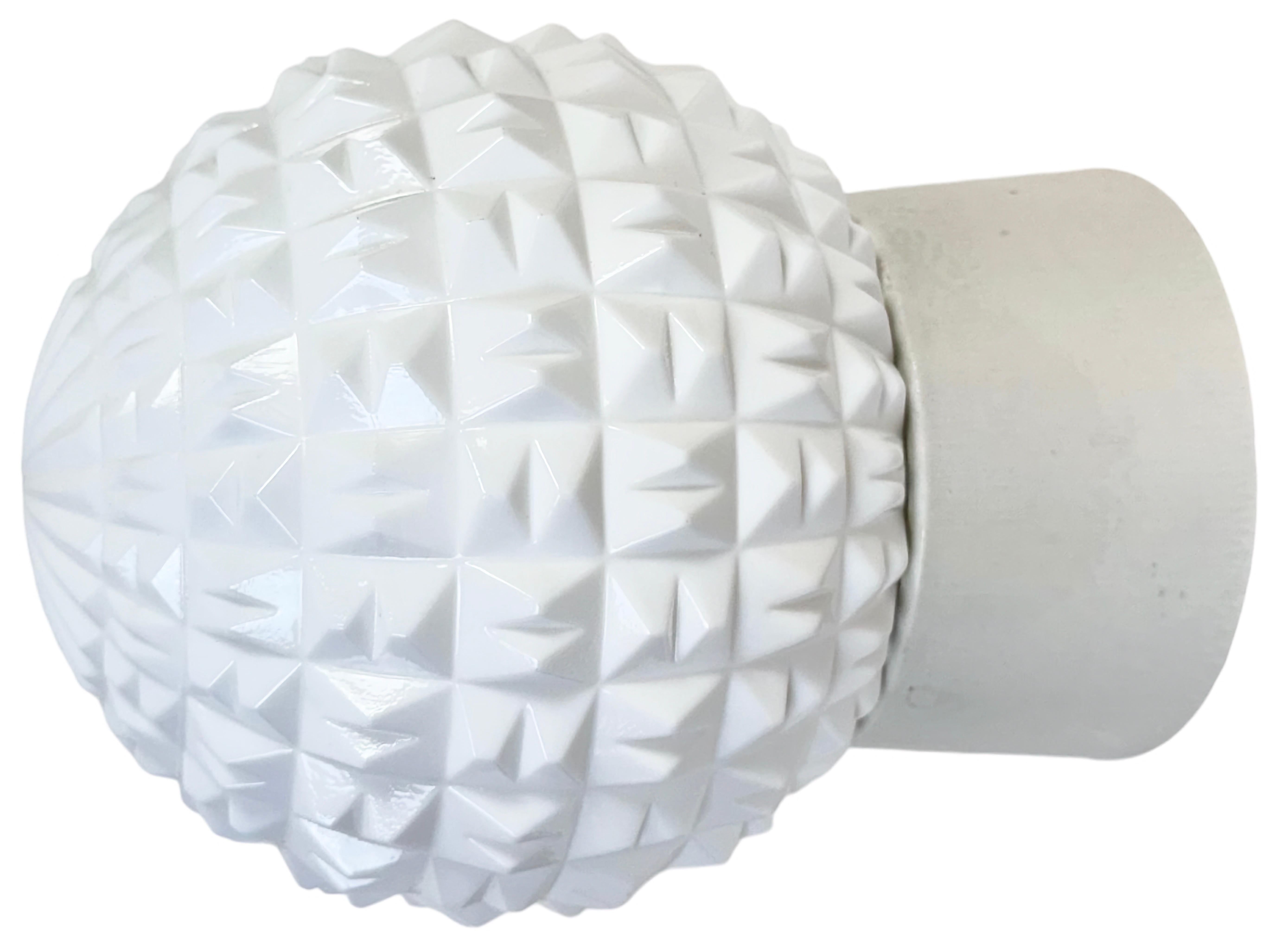 Vintage White Porcelain Ceiling Light, 1970s For Sale 4