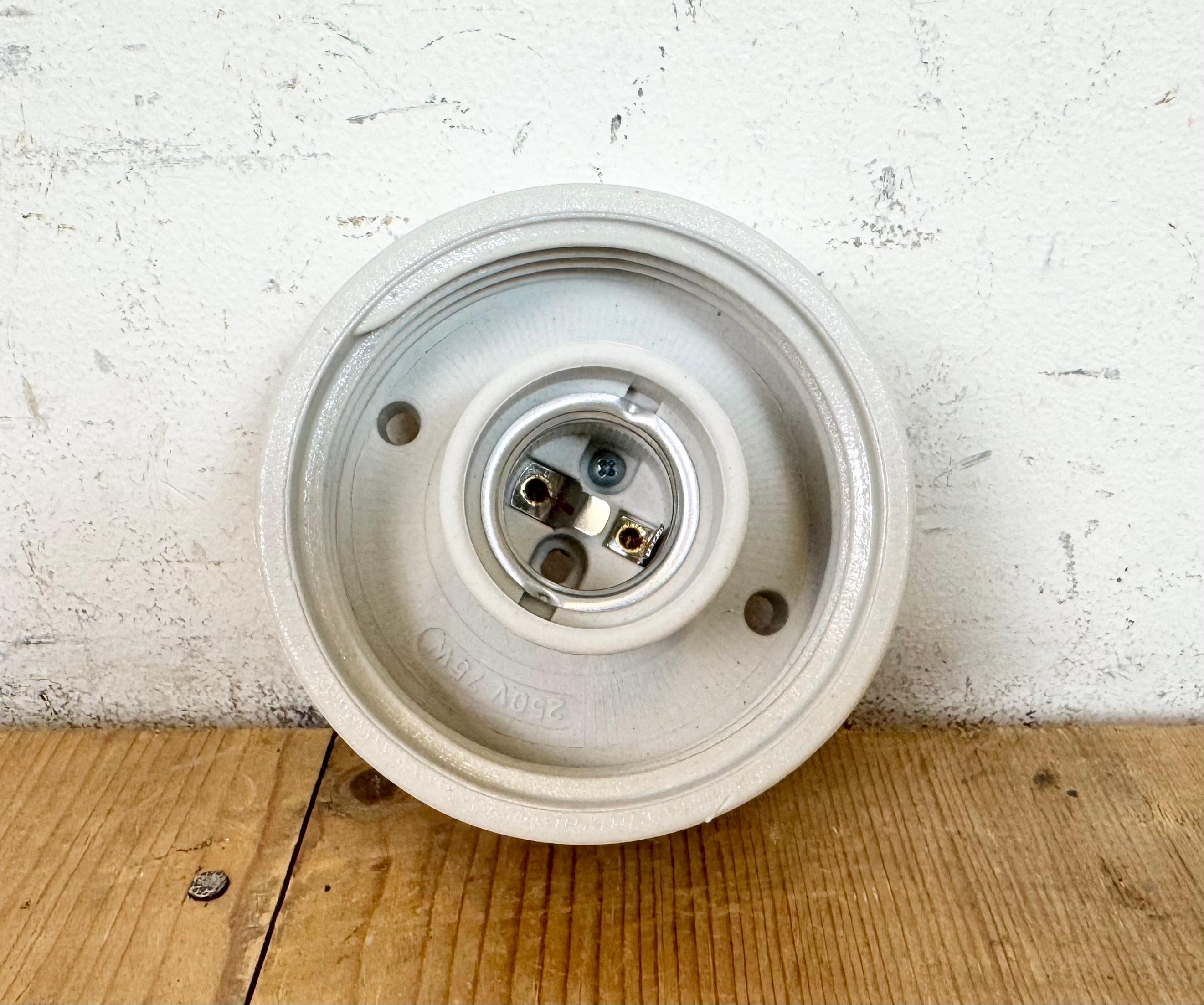 Vintage White Porcelain Ceiling Light, 1970s For Sale 4