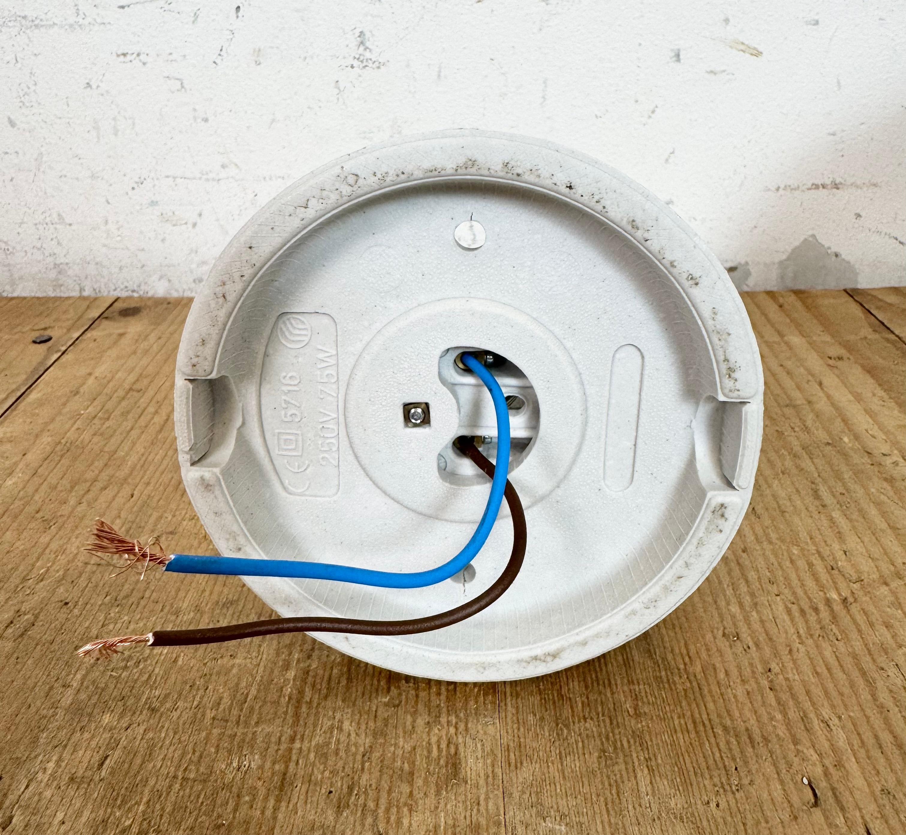 Vintage White Porcelain Ceiling Light, 1970s For Sale 5