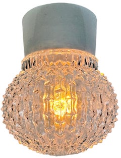 Deckenleuchte aus weißem Porzellan, 1970er-Jahre