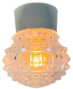 Lámpara de techo vintage de porcelana blanca, años 70