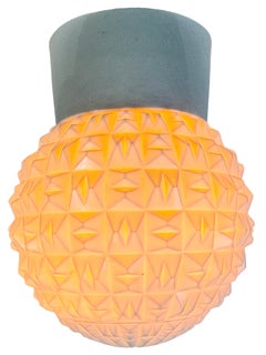 Lámpara de techo vintage de porcelana blanca, años 70