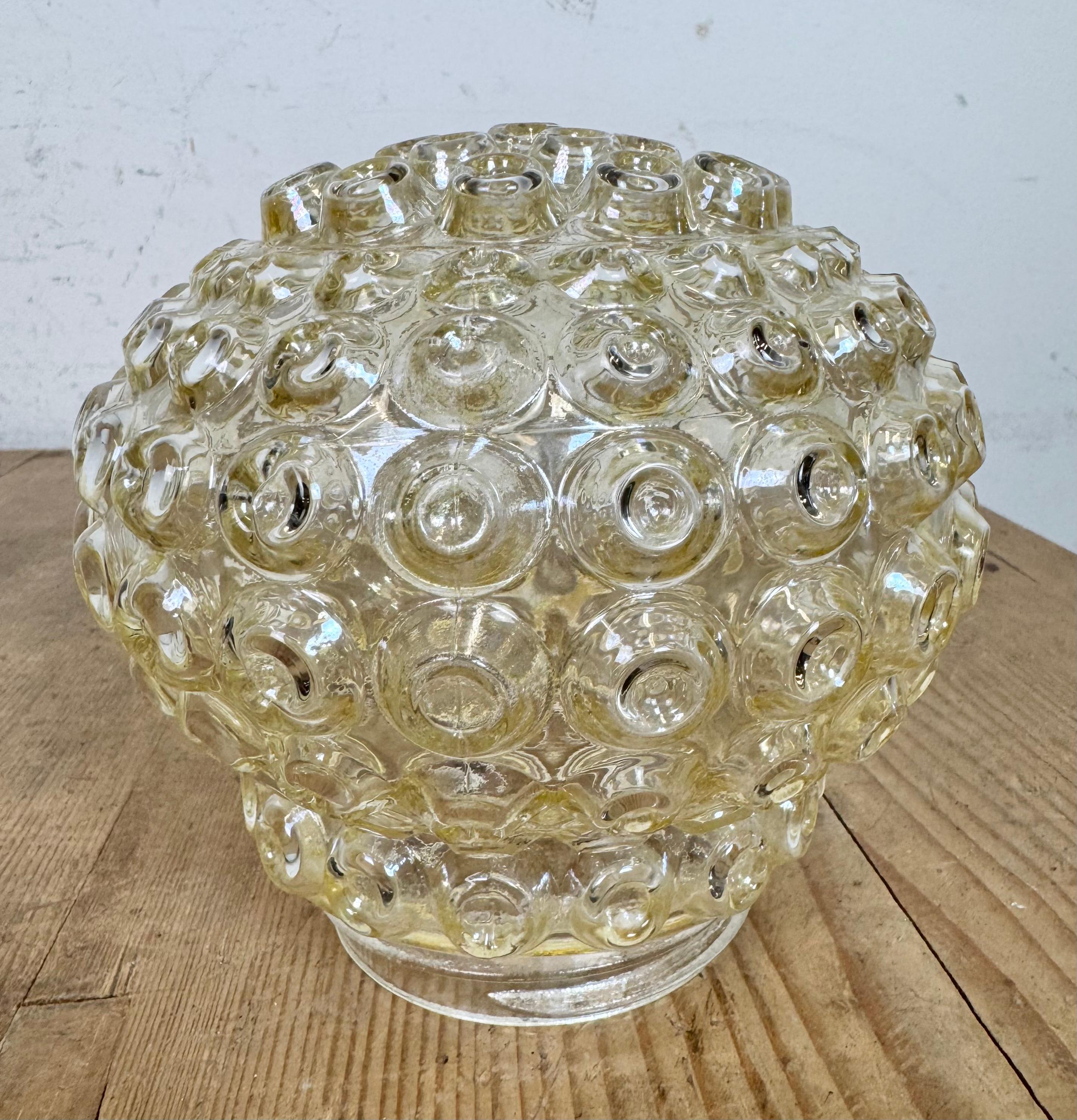 Late 20th Century Vintage White Porcelain Ceiling Light, 1970s For Sale