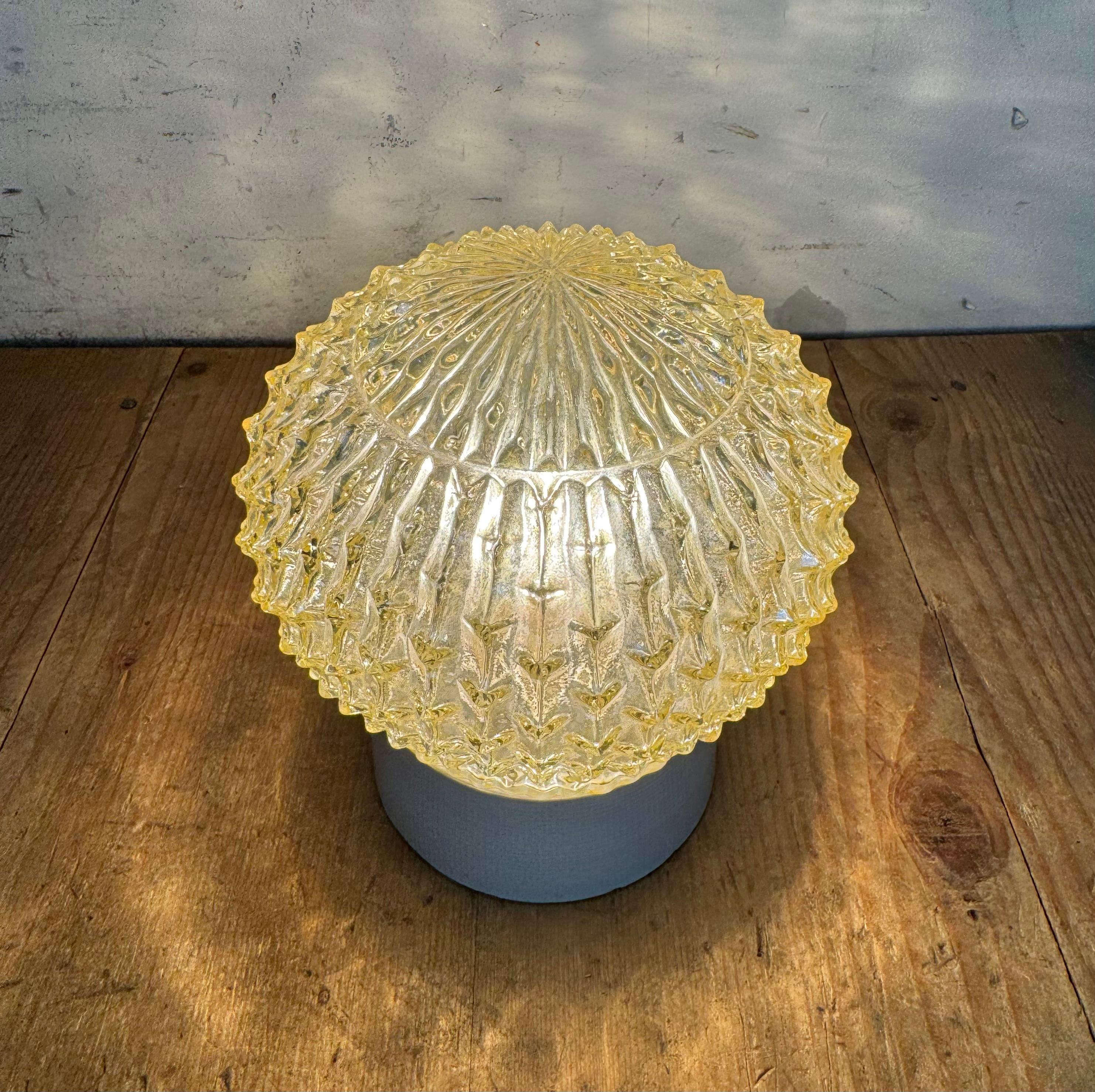 Vintage White Porcelain Ceiling Light, 1970s For Sale 3