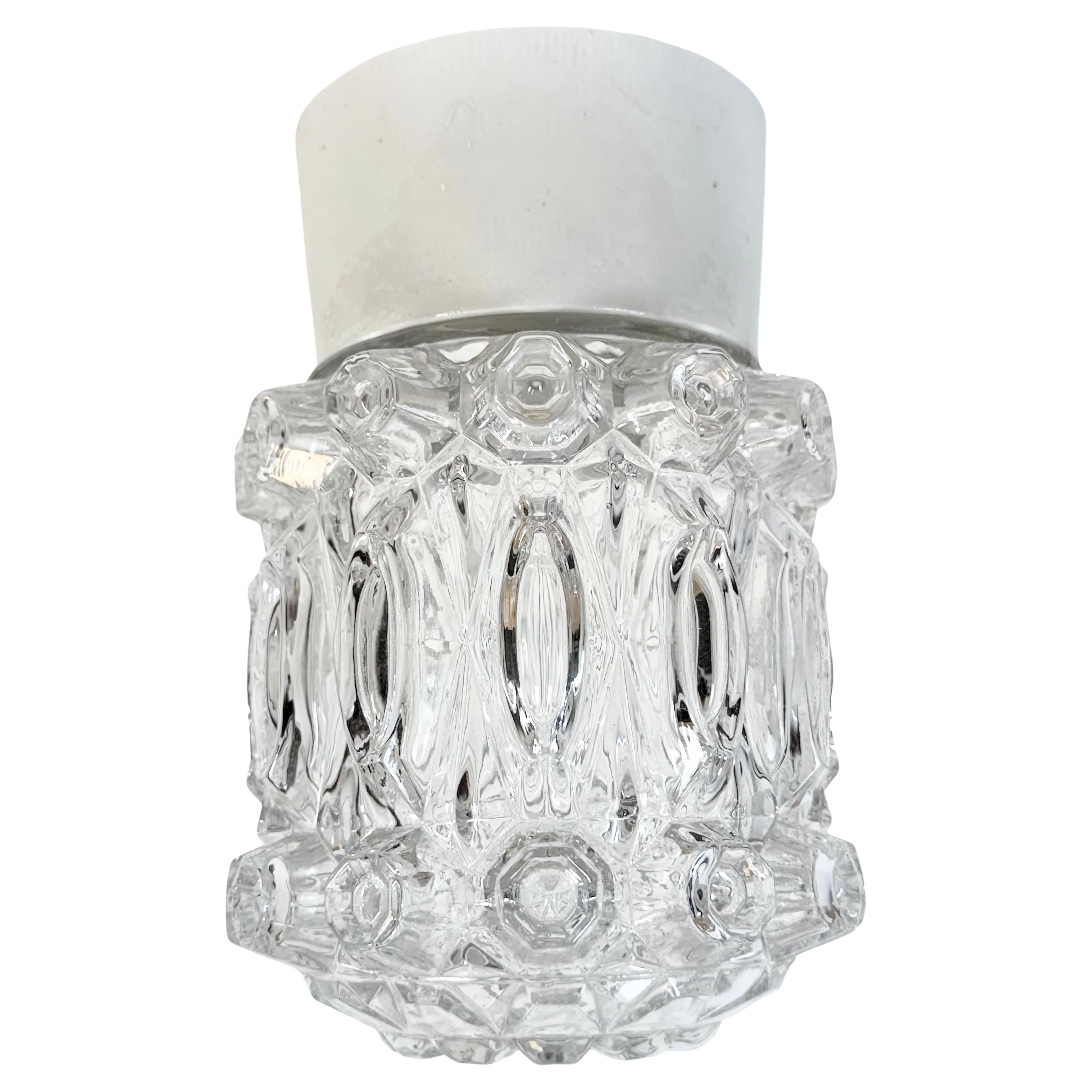 Vintage White Porcelain Ceiling Light, 1970s