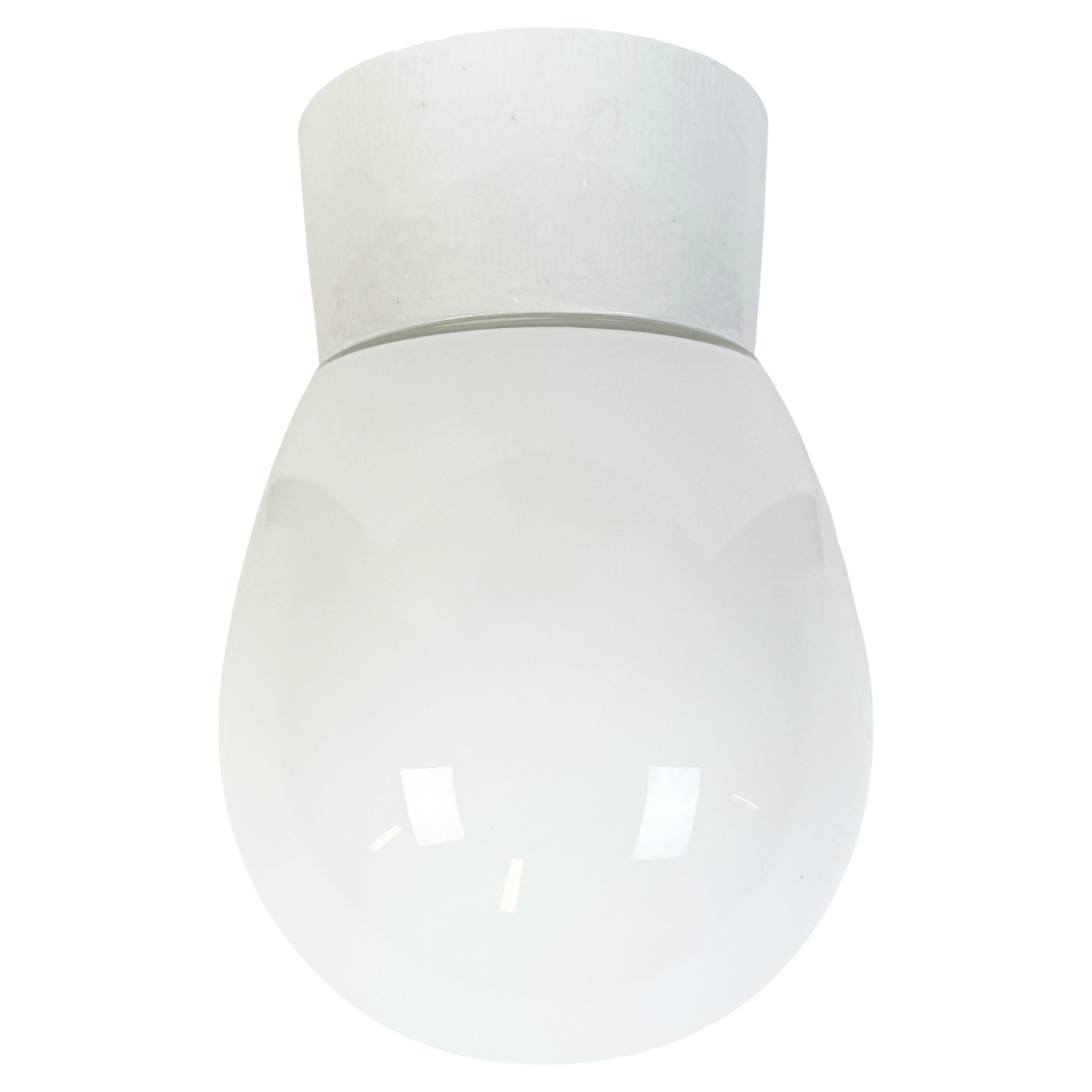 Plafonnier vintage en porcelaine blanche, années 1970